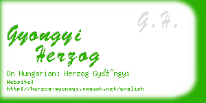 gyongyi herzog business card